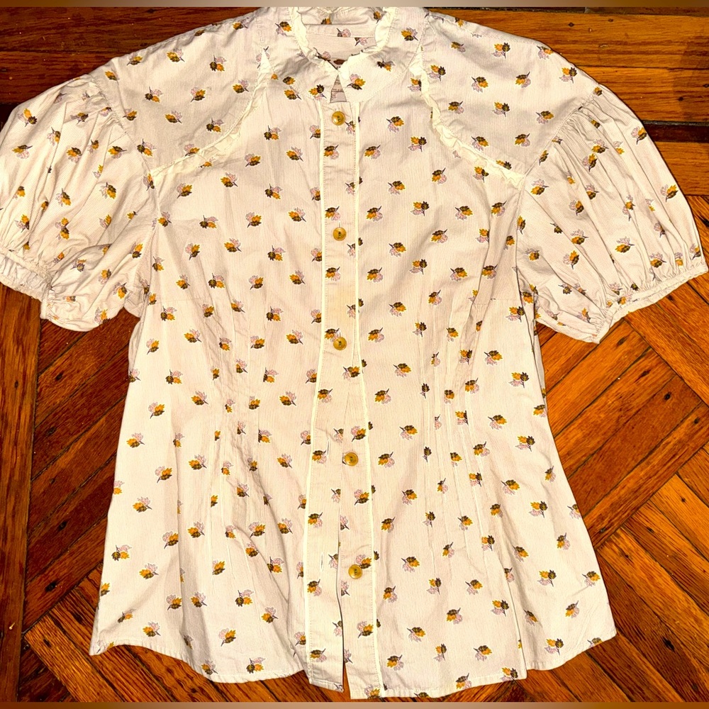 Free People Puff Sleeve Blouse